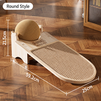 Griffoir mural en forme de L pour chat, en bois, avec balle jouet, griffoir durable de qualité supérieure pour chat (sans désordre)