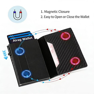 Portacarte di Credito Magnetico di Lusso per <span class=keywords><strong>Uomo</strong></span>, Portafoglio con Blocco RFID, Portacarte Minimalista Pop-up in Pelle per <span class=keywords><strong>Uomo</strong></span> - Product Image 4