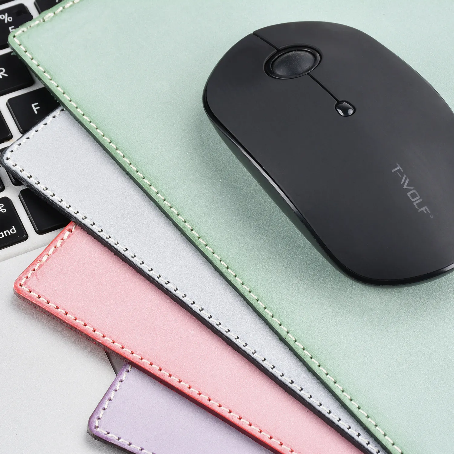 Full Grain Genuine Leather Mouse Pad Desk mouse Mat Computer Desk pads High Quality Fog Wax Leather