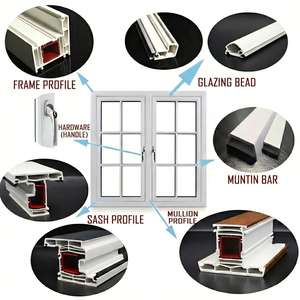 Fabricant chinois Portes et fenêtres en <span class=keywords><strong>PVC</strong></span> résistant aux intempéries et économes en énergie personnalisées Fenêtre à battant en <span class=keywords><strong>PVC</strong></span> à <span class=keywords><strong>double</strong></span> <span class=keywords><strong>vitrage</strong></span> - Product Image 4