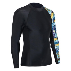 Custom Blank <b>Surf</b> Sports Rashguard <b>Printed</b> Compression Shirt Long Sleeve Custom Logo Polyester Sublimation Rash Guard for Men - Product Image 3