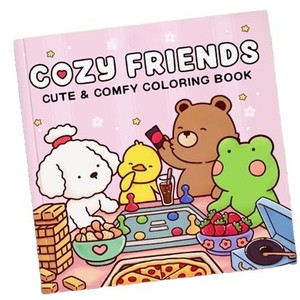 Accogliente amici libro da colorare <span class=keywords><strong>per</strong></span> adulti e bambini stampato su misura in grassetto facile cancelleria <span class=keywords><strong>per</strong></span> la pittura a matita copertina di carta all'ingrosso - Product Image 5