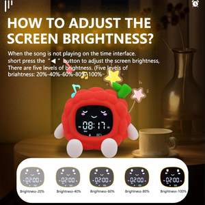 Vente en gros - Réveil électronique multifonctionnel à quartz avec veilleuse, rechargeable par USB, pour enfants, avec calendrier - Product Image 2