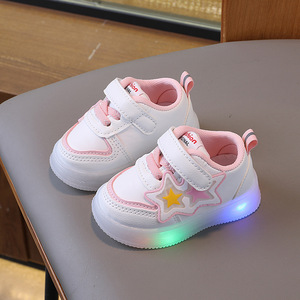 <span class=keywords><strong>Scarpe</strong></span> da bambino leggere per neonati e bambini piccoli, suola morbida antiscivolo, bianche luminose con chiusura a strappo, 0-1 anno, primavera autunno - Product Image 3