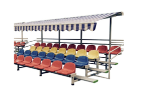 Asientos Plegables para Estadios, Graderías Metálicas Azules, Gradas Plegables para Exteriores - Product Image 3