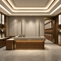 Nouveau magasin de bijoux en jade de style chinois, design d'intérieur complet