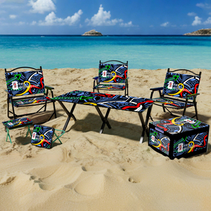Table pour activités de plein air d'équipe de football personnalisée portable Oxford Ensemble de chaises de camping et de pique-nique légères et pliantes - Product Image 6