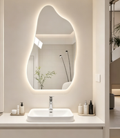 Miroir mural pleine longueur en acrylique sans cadre, design Art Déco moderne, motif flottant, décoration de salon, collection Heavenly Mirror