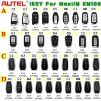 Clé intelligente universelle Autel IKEY de la dernière série, utilisable avec le programmateur de clés KM100 IM508 pour BMW/Hyundai/et plus encore