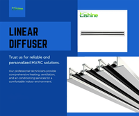 Diffuseur linéaire à 2 fentes pour climatisation, en alliage d'aluminium et plastique, durable, installation facile, design moderne pour bureau