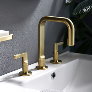Certification <span class=keywords><strong>Faer</strong></span> CUPC Lavabo en or brossé double poignée Bec pivotant à 360 degrés Robinet d'évier de baignoire - Product Image 2
