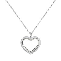 En cadeau, collier, chaîne, porte-clés, variété de pendentifs en verre à mémoire de forme, Bracelet en alliage, médaillon flottant magnétique en mémoire de
