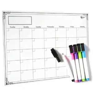 Hochwertiges magnetisches Trockenlösch-Whiteboard Monatlicher wöchentlicher Planer Kalender brett für Kühlschrank magnet