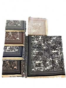 Nouveau design, foulards carrés élégants et tendance pour femmes, hiver, 140*140cm, écharpes épaisses et chaudes en fausse velours, YHK0047 - Product Image 6