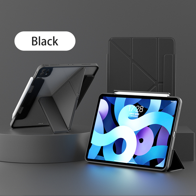 2024 New Stock Detach Origami Flip Smart iPad Pro Leather case With Pencil Holder for iPad Air for iPad Pro 11 Magnetic Case