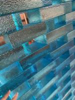 Vente directe usine : Briques et blocs de verre massif multicolores à motif double glace, pour cloisons en verre