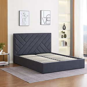 Nordic Modern Luxury Double <b>Storage</b> <b>Bed</b> Soft <b>Leather</b> Fabric Upholstered with Wooden Frame for Home or Hotel Bedroom - Product Image 3