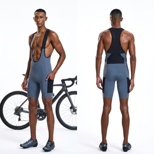Cuissard de cyclisme pour homme bleu et noir avec dos en mesh rembourré, séchage rapide, en Spandex et Nylon, poche zippée YKK - Product Image 4