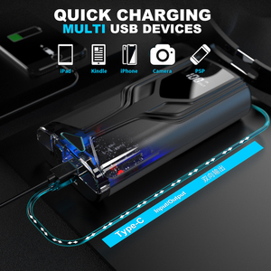 Démarreur portable 2500A, boîte de démarrage de <span class=keywords><strong>batterie</strong></span> de voiture 12V, <span class=keywords><strong>booster</strong></span> au lithium 12000mAh pour voitures à essence et diesel de grande cylindrée - Product Image 6