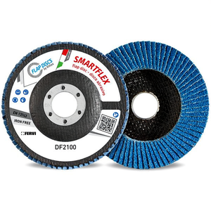 Disco de Láminas Fervi Smartflex de 125 mm, Abrasivo Sin Hierro para Lijado de Metal - Product Image 1