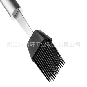 Stainless Steel Sauce Bowl With Silicone Brush 22.5Cm For <b>BBQ</b> Cooking Baking Seasoning Tools - Product Image 4