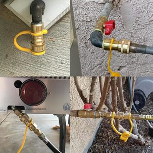 1/2 inç katı pirinç pürüzsüz düşük gaz hızlı bağlantı adaptörü kiti doğal gaz/propan boru bağlantı parçaları kes bağlayıcı erkek ekleme - Product Image 6