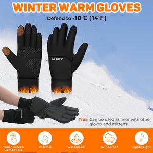 男女冬季聚酯滑雪手套防风防水触摸屏技术保暖骑行徒步旅行日常使用 - Product Image 4