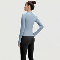 Ensemble de vêtements de yoga pour femmes, pantalon Peach-Butt, veste de course, ensemble d'entraînement moulant en quatre pièces, polyester et élasthanne