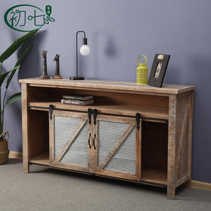 Aparador de madera maciza estilo industrial tipo loft de 900 mm de altura, gabinete de almacenamiento hecho a mano para comedor - Product Image 2