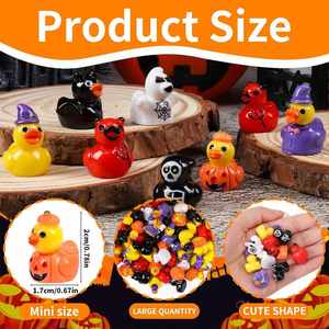 Nouveauté 2026 : Accessoires de bijoux en résine pour micro-paysages DIY, thèmes Halloween (Diavol, Fantôme, Canard, Citrouille) - Vente Flash - Product Image 2