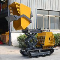 Mini-dumper sur chenilles 1000 kg abordable, fabriqué en Chine, en promotion pour les chantiers de construction
