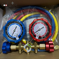 Outil de Diagnostic de manomètre de jauge de collecteur R4O4A R407C R22 R134a pour gaz réfrigérant de climatisation ca automatique