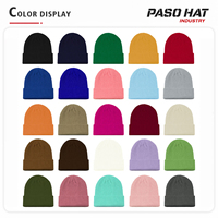 Bonnet personnalisé OEM ODM en acrylique côtelé 80g, broderie logo, vente en gros pour hommes et femmes