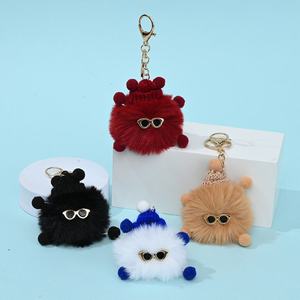 Porte-clés personnalisés en gros NC, porte-clés promotionnels, porte-clés de luxe avec fermoir mousqueton, porte-clés en peluche monstre mignon, porte-clés pompon - Product Image 5