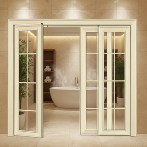 <span class=keywords><strong>Puerta</strong></span> <span class=keywords><strong>de</strong></span> Baño Moderna <span class=keywords><strong>de</strong></span> Doble Vidrio Templado con Diseño <span class=keywords><strong>de</strong></span> Rejilla Francesa, Marco Deslizante <span class=keywords><strong>de</strong></span> Aleación <span class=keywords><strong>de</strong></span> Aluminio, Resistente a Huracanes e Impermeable - Product Image 1