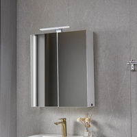 Modern Illuminated Storage Vanity Floating Smart LED Mirror Cabinet for Bathroom
