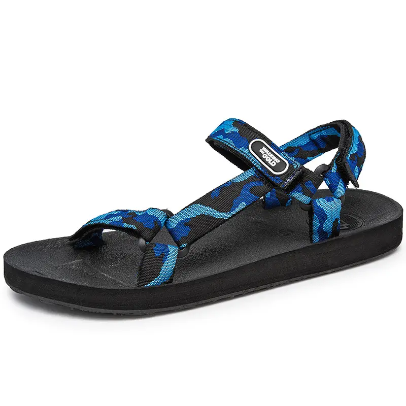 OEM Factory Men's Slippers Eva Sandals Beach Sandal For Men Summer Shoes Mesh Women Breathable Walking Sandals TPR Lace-up