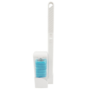 Cepillo de inodoro desechable para montar en la pared con cabezales de repuesto que se disuelven, juego de cepillos de limpieza para inodoro para uso doméstico, sin ángulos muertos. - Product Image 5