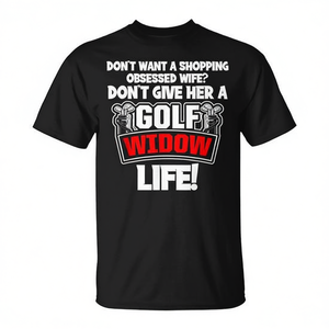 Camiseta Golf Widow Wife Shopping Golfer, ropa informal para hombre - Product Image 2