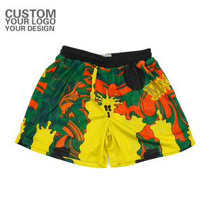 กางเกงขาสั้นตาข่ายสำหรับผู้ชายกางเกงขาสั้นตาข่ายโพลีเอสเตอร์ระบายอากาศได้ดีขนาดใหญ่ออกแบบได้ตามต้องการ - Product Image 1