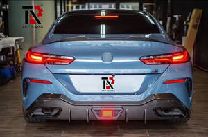 Per <span class=keywords><strong>BMW</strong></span> <span class=keywords><strong>serie</strong></span> <span class=keywords><strong>8</strong></span> G14 G15 G16 840i M850i M Sport coupé 2020-2022 asciutto/bagnato in fibra di carbonio diffusore paraurti posteriore per auto - Product Image 4