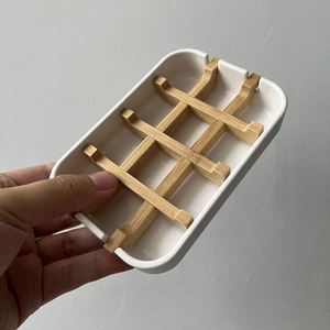 Wholesale <b>Bamboo</b> <b>Soap</b> <b>Dish</b> Tray Detachable Design Plastic <b>Soap</b> <b>Dish</b> Holder - Product Image 4