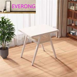 EV-Best Sedia in Vimini di Legno, Tavolo e <span class=keywords><strong>Sedie</strong></span> da Pranzo per Casa e Hotel, Arredo per Cortile, Negoziazione, Impilabile e con Spazio di Archiviazione - Product Image 4