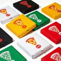 Boîte à pizza en carton blanc imprimé offset, laminée, ondulée à 3 couches, pour restauration rapide, fournitures pour restaurants, boîte à pizza en papier personnalisée imprimée