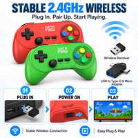 Manette sans fil Data Frog PC07, manette de jeu rétro, plug and play pour PC DInput, Android TV Box, jeux d'arcade émulateurs