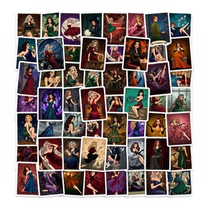 50 Pezzi <span class=keywords><strong>di</strong></span> Adesivi in Carta con <span class=keywords><strong>Personaggi</strong></span> Femminili Retrò, Decorazioni per Diari, Cartoline Carine <span class=keywords><strong>di</strong></span> Ragazze Cartoon, Cancelleria - Product Image 1