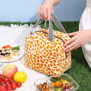 Venta Directa de Fábrica, Bolsa de Almuerzo Escolar con Estampado de Animales, Bolsa Térmica para Picnic con Forro de Papel de Aluminio para Almacenamiento de Alimentos - Product Image 4