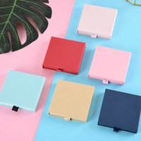 Boîte à bijoux personnalisable de style tiroir, en carton épais et papier kraft, pour ranger colliers, boucles d'oreilles et bagues