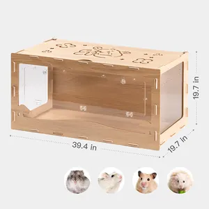 hamster acryl huis Suppliers-Mewoofun Factory Custom Hamster Kooi Clear Acryl Hamster Kooi