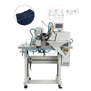 Machine à coudre industrielle informatisée à double aiguille pour boucles de ceinture, machine textile domestique à point noué haute vitesse - Product Image 1